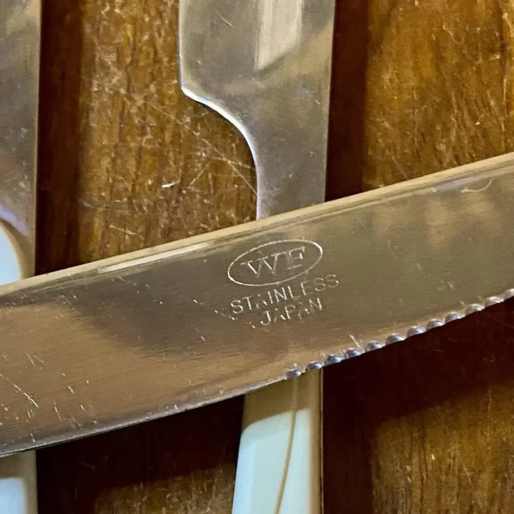MCM Flatware Washington Forge Stainless Steel 5 Knife Set 1980’s
